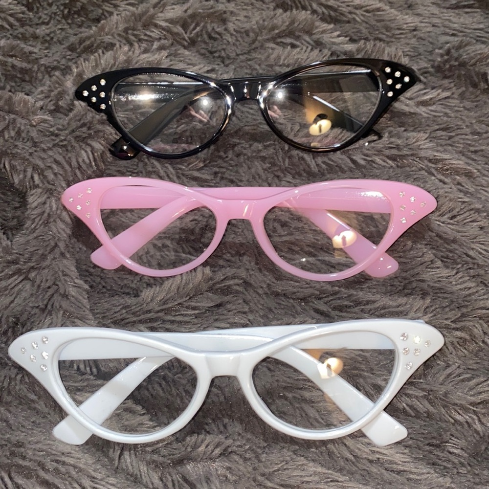🌵3 super cute colored sparkly glasses!
